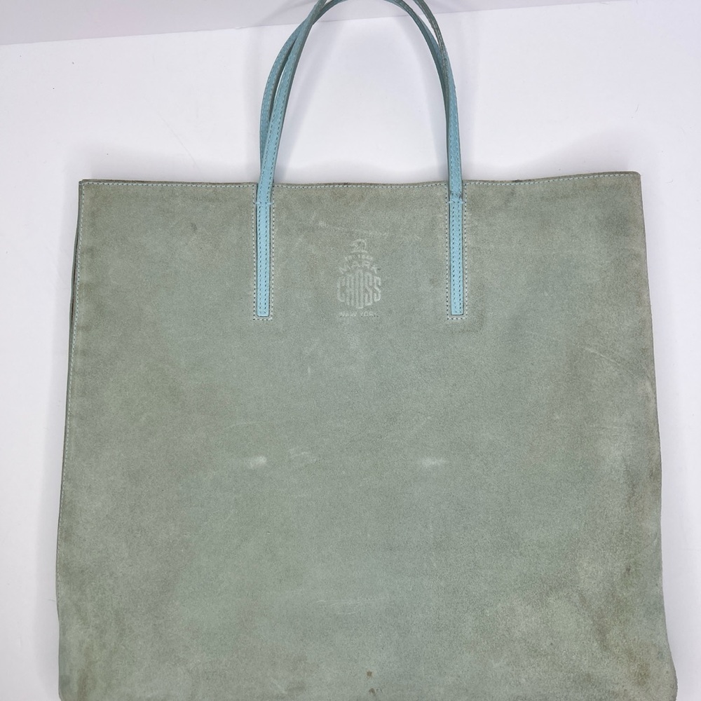 SOLD - DO NOT BUY Vintage Mark Cross Baby Blue Market Tote Bag